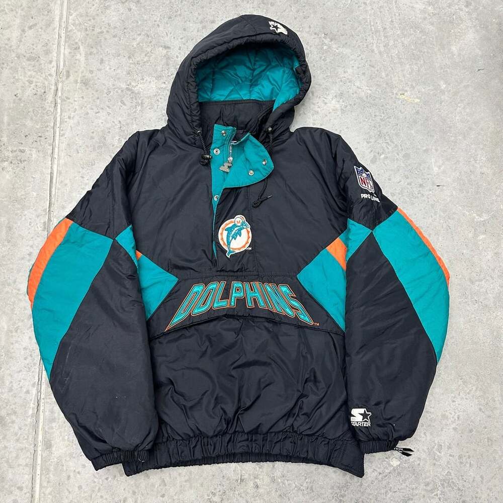 Vintage 90s Starter Pro-Line Miami Dolphins Jacket - XL
